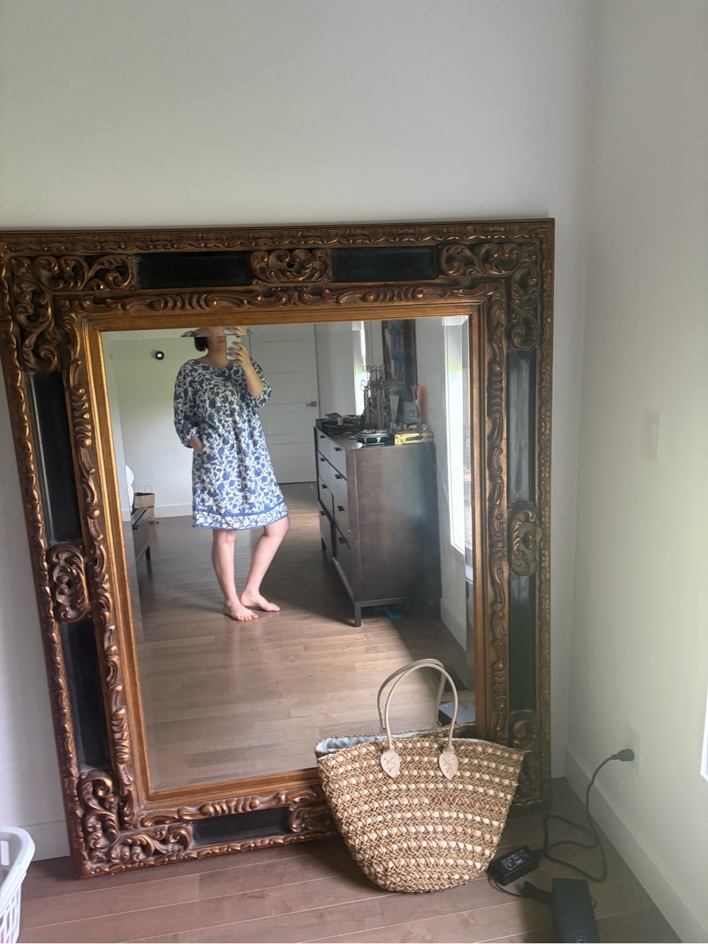 Studio Park Blue and White Floral Tunic - Picture 7 of 7